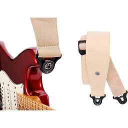 Pás na gitaru kožený 3" Comfort Leather AUTO LOCK Tan D´addario