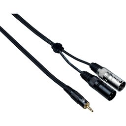 Nástrojový kábel jack 3,5mm/2xsamec XLR 3m Eagle Pro Bespeco