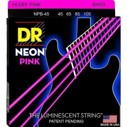 Struny na elektrickú basgitaru NPB-45 45-105 Médium Neon Pink DR.Strings