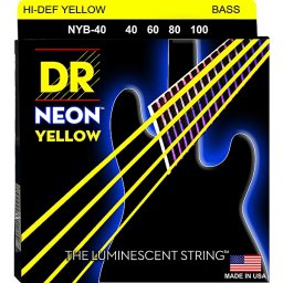 Struny na elektrickú basgitaru NYB-40 light 40-100 Neon Yellow DR.Strings