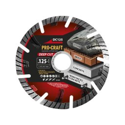 Diamantový rezný kotúč 125 mm PROCRAFT DC125 Deep Cut