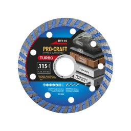 Diamantový rezný kotúč 115 mm PROCRAFT DT115 Turbo