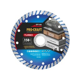 Diamantový rezný kotúč 150 mm PROCRAFT DT150 Turbo