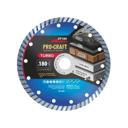 Diamantový rezný kotúč 180 mm PROCRAFT DT180 Turbo