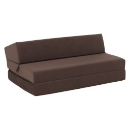 Kondela, Skladací matrac/kreslo, 2v1, hnedá Taupe, VEDIS