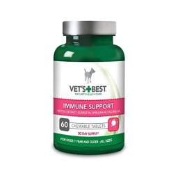 VET´S BEST - Žuvacie tablety na imunitu pre psy EXP 01/27 (Pre psov, ktorý trpia sezónnymi alergiami Citlivé zvieratá mávajú nadmernú zápalovú reakciu na vonkajšie alergény a zdravý imunitný systém tento účinok obmedzuje Špeciálne vybrané zložky poskytnú)