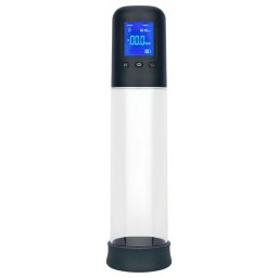 Boners - automatick LCD vkuov pumpa na penis - priehadn/ierna