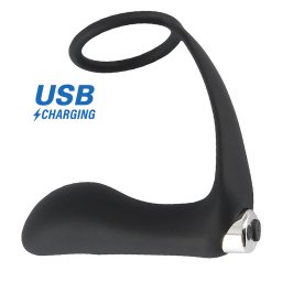 Black Velvets Vibrating Ring and Plug rechargeable