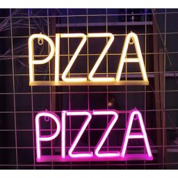 PIZZA - LED neonový reklamný pútač neónová reklama na stenu
