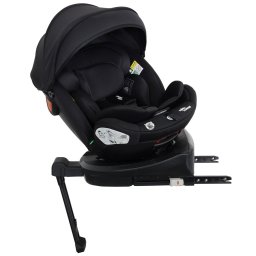 ISOFIX-ov autosedaka Mama Kiddies Turbo Wings oton o 360 (40 - 150 cm) v iernej farbe s opornou nohou + darek - opierka chrbtice, slnen clona