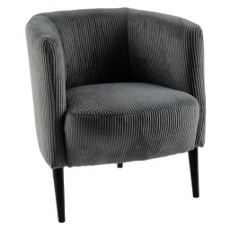 Kondela Kreslo, celočalúnené, drevo čierne, sivá látka, ALIEN