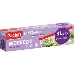 Paclan ZIP Vrecká 3L - univerzálne, vhodné do mrazničky - 15ks