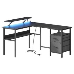 Autronic, Pc stôl, 150x120cm, MDF čierna, APC-E1395 BK