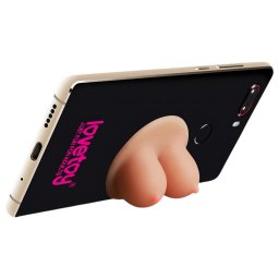 Lovetoy - driak na telefn s prsavkou - prsia - naturlny