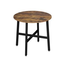 Okrúhly jedálenský stôl 80 cm – rustikálna hnedá