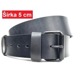 Široký kožený opasok s čiernou prackou