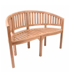 Záhradná lavica z teakového dreva, 2-miestna, 120 cm