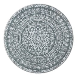 Okrúhly koberec Boho, antracitový, protišmykový, 160 cm