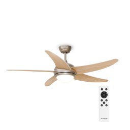 Klarstein Stropný ventilátor Bolero s osvetlením | 132 cm | 35 W | Tichý chod | Drevo