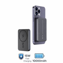Magnetická Ultra Slim Powerbanka 10 000 mAh - Bezdrôtové nabíjanie 15W - odolná voči teplotám