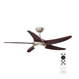 Klarstein Stropný ventilátor Bolero s osvetlením | 132 cm | 35 W | Tichý chod | Drevo
