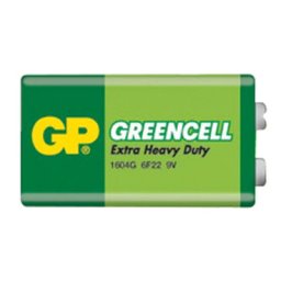 Batéria 6F22 (9V) Zn-Cl GP Greencell 1ks / shrink