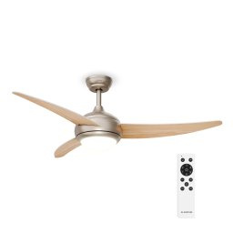 Klarstein Stropný ventilátor El Paso s osvetlením | 132 cm | 35 W | Tichý chod | Drevený
