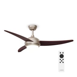 Klarstein El Paso stropný ventilátor so svetlom | 132 cm | 35 W | Tichý chod | Drevo