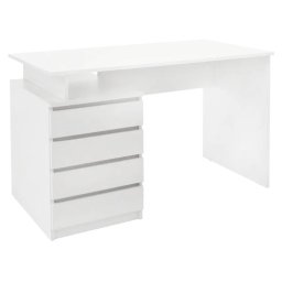 Kondela PC stôl, 118x60cm, biely, HANY NEW