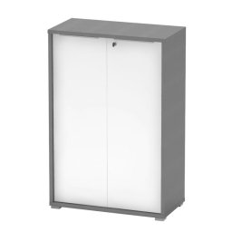 Kondela Skrinka, 75cm, grafit, biela, RIOMA NEW TYP 09