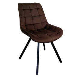 Kondela Jedálenská stolička, tmavohnedá Velvet látka/čierna, SAMIRA
