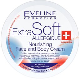 Eveline Cosmetics Extra Soft výživný krém na tvár a telo pre alergickú pleť 200 ml