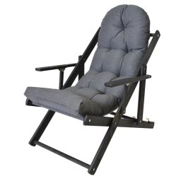 Záhradné polohovacie lehátko BORNEO s molitanovým podsedákom