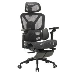 Kondela Kancelárske kreslo, tmavosivá sieťovina, látka a ekokoža, VILMER