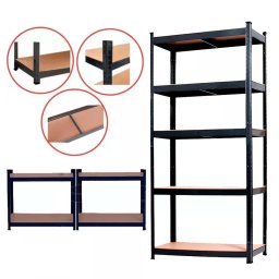 Polika pre ak zaaenie 180x90x40 cm 175 kg ierna