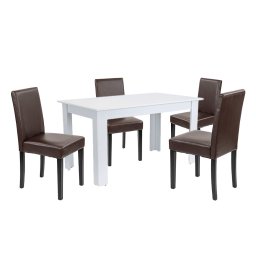 Leon 4+1 jedlensk set bielo-hned