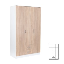 atnkov skria Miami 120x205 cm dub sonoma-biela