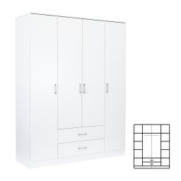 atnkov skria Miami 160x205 cm bielo-biela