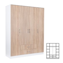 atnkov skria Miami 160x205 cm dub sonoma-biela