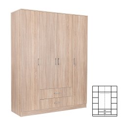 atnkov skria Miami 160x205 cm dub sonoma - dub sonoma