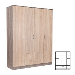 atnkov skria Miami 160x205 cm dub sonoma - dub york
