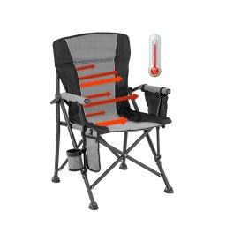 Vyhrievan kreslo Leziter Premium s driakom na pohre siv