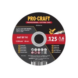 Kotúč rezný PROCRAFT 125x1.6mm