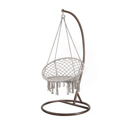 Hojdacie kreslo Cardenas so stojanom sivohned