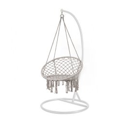 Hojdacie kreslo Cardenas so stojanom sivobiele