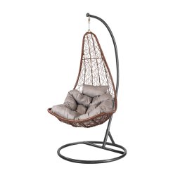 Zhradn hojdacie kreslo Natal hnedo-ierne