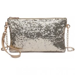 Zlatá spoločenská kabelka s extra retiazkou „Donna“