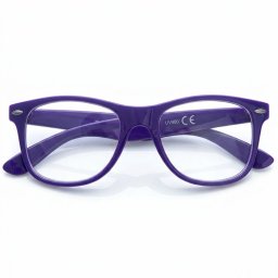 Fialové číre imidžové okuliare Wayfarer