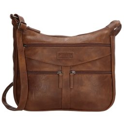 Hnedá kožená kabelka cez rameno „Nemesis 2“