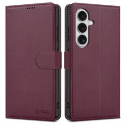 Tech-Protect Wallet knižkové puzdro na Samsung Galaxy S26, mulberry